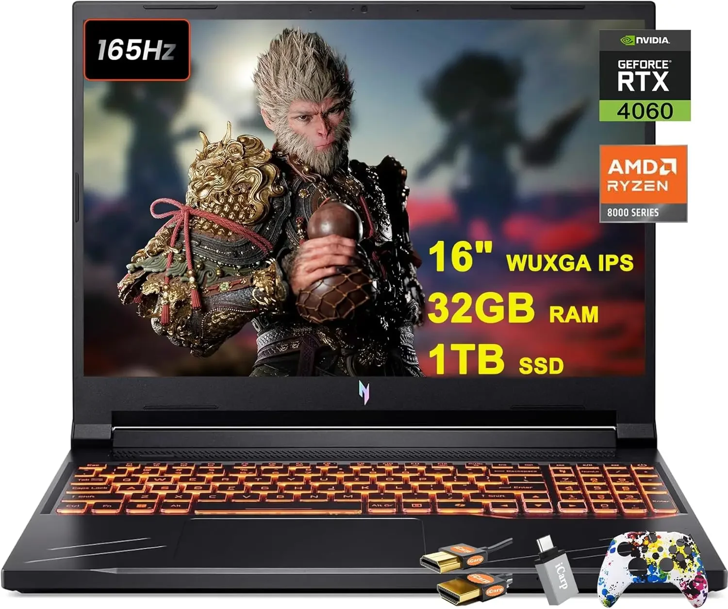 165 Hz Zen 4 Octa-Core Nitro V 16 Gaming-Laptop 16 Zoll WUXGA IPS