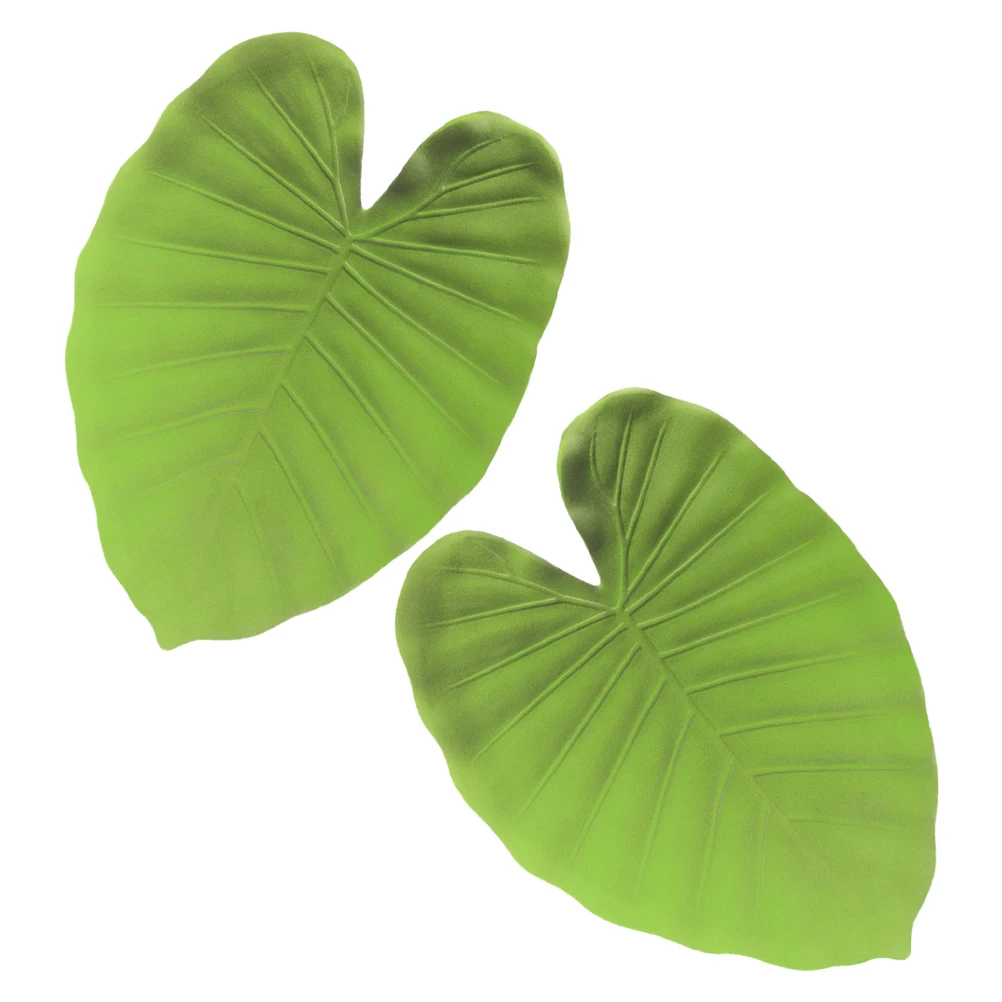 

2pcs Green Monstera Leaf Placemats Realistic Tropical Decor EVA Banana Leaves Table Mat Nature Themed Placement