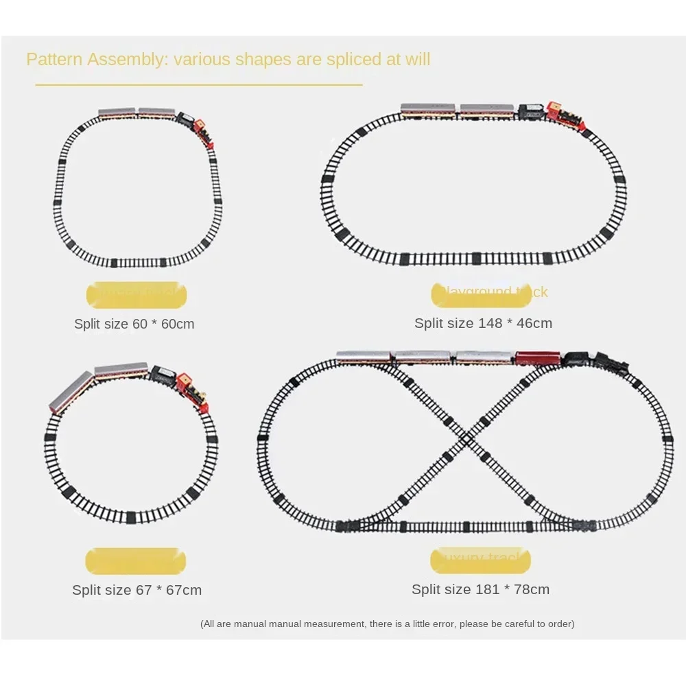 Kolejka parowa Zabawka elektryczna Długie pociągi Ciężarówka dla dzieci Chłopcy Symulacja Klasyczna kolei kolejowej Prezent urodzinowy