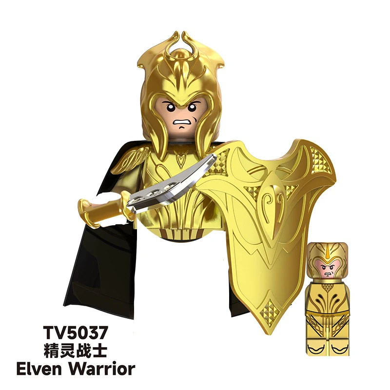 Herr der Ringe Hobbit Minifiguren Mittelalterliche Filmfiguren Bausteine Figuren DIY Zusammenbaubare Ziegelsteine Puppen Kreative Kollokation