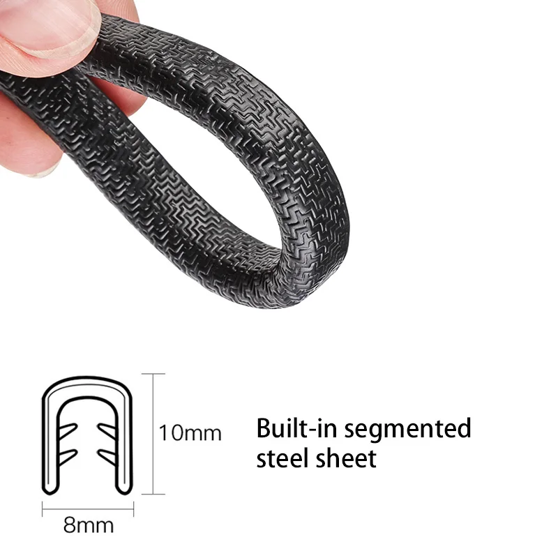 5m Universal U Type Car Door Protection Edge Guards Trim Styling Moulding Scratch Protector Strip Rubber