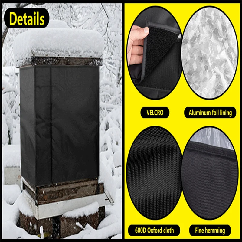 

A55F-Beehive Box Wrap на зиму — 600D Оксфордский защитный чехол для улья с теплоизоляцией, уютный, ветрозащитный, морозостойкий