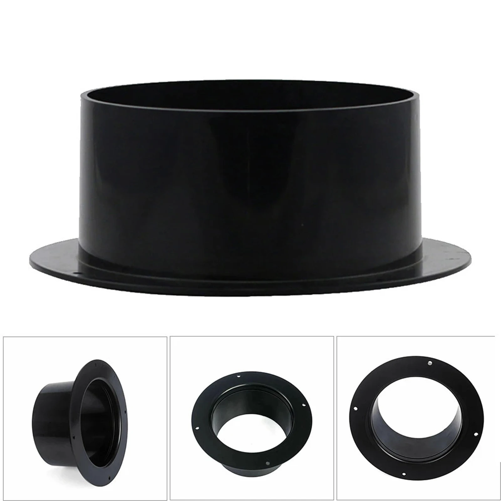 100-150mm ABS Round Pipe Flange Seat Aluminum Tube Air Ventilation Hose Connector Exhaust Duct Fresh Air System Vent Hardware