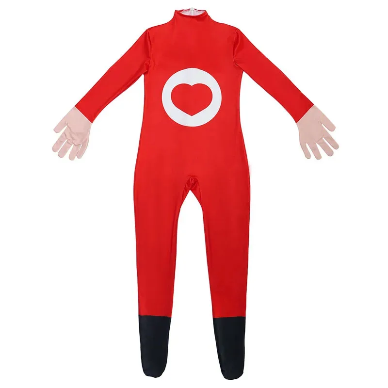 ❤❤2025 Halloween Adults Joker Magician Plim Cosplay Costume Jumpsuit Children Anime Bodysuits With Cloak Mask Fancy Dress New ★☆