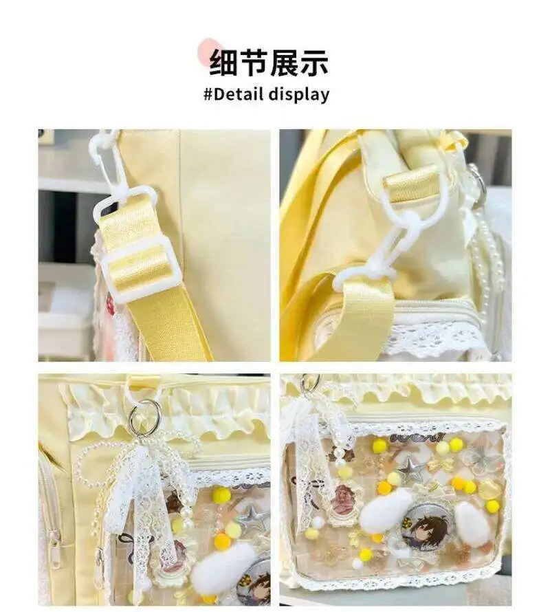Neue Japanische Süße Schleifen-Ita-Tasche, Lolita-Mädchen Transparente Handtaschen, Modische Große Kapazität Tragetasche, Ästhetische Schultertaschen – Detail 32