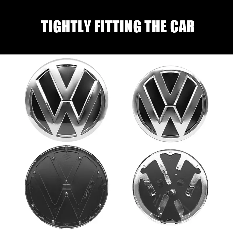 

2 шт. Запасные эмблемы для передней решетки и задней крышки багажника VW, декоративные логотипы для Volkswagen Polo 6 6C 2014-2018, автоаксессуары