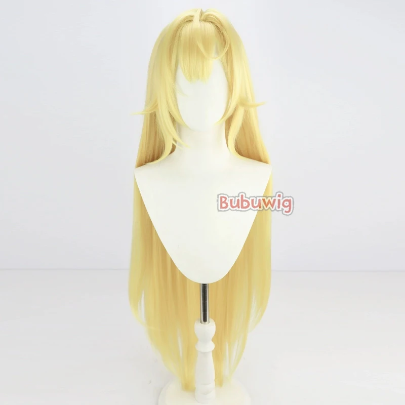 Bubuwig Synthetic Hair Hoshikawa Sara Cosplay Wigs Virtual YouTuber Hoshikawa Sara 100cm Long Blonde Cos Wig Heat Resistant