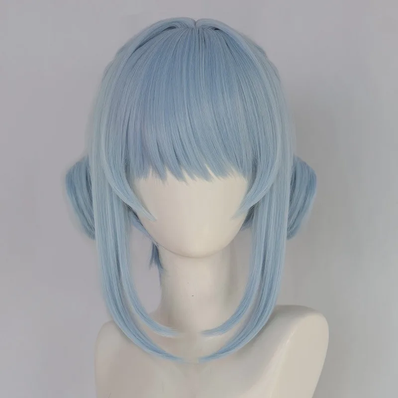 Anime Game Genshin Impact Ineffa Pruik Cosplay Pruik Vrouwen Schattig Blauw Haar Ineffa Cosplay Gratis Pruik Cap Game rollenspel accessoire