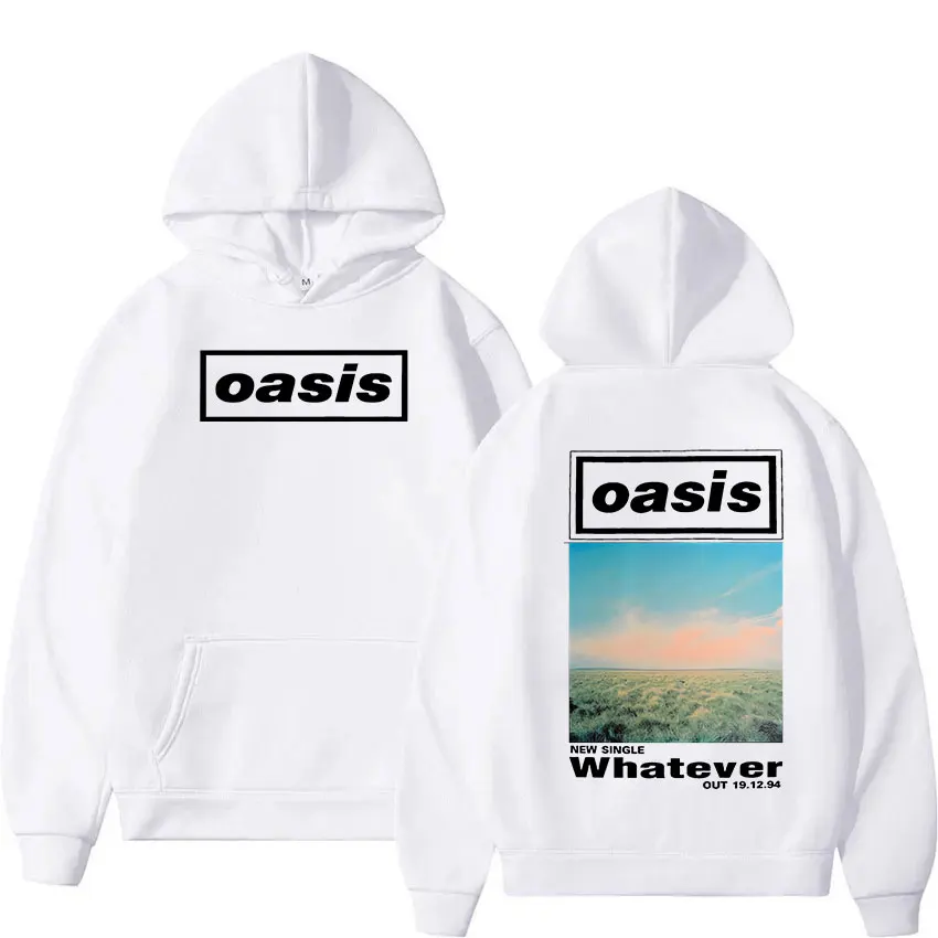 British Band O-Oasis Whatever 2024 Tour Album hoodies Men Women Hip Hop Fashion Vintage Oversized Sweatshirt Pullover Streetwear