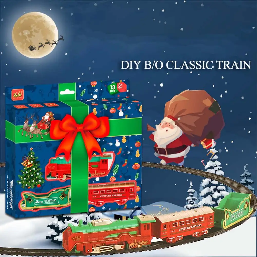 

Christmas Train Set With Lights For Under The Tree Holiday Train Around Christmas Tree Battery-operated Electric Train Gifts