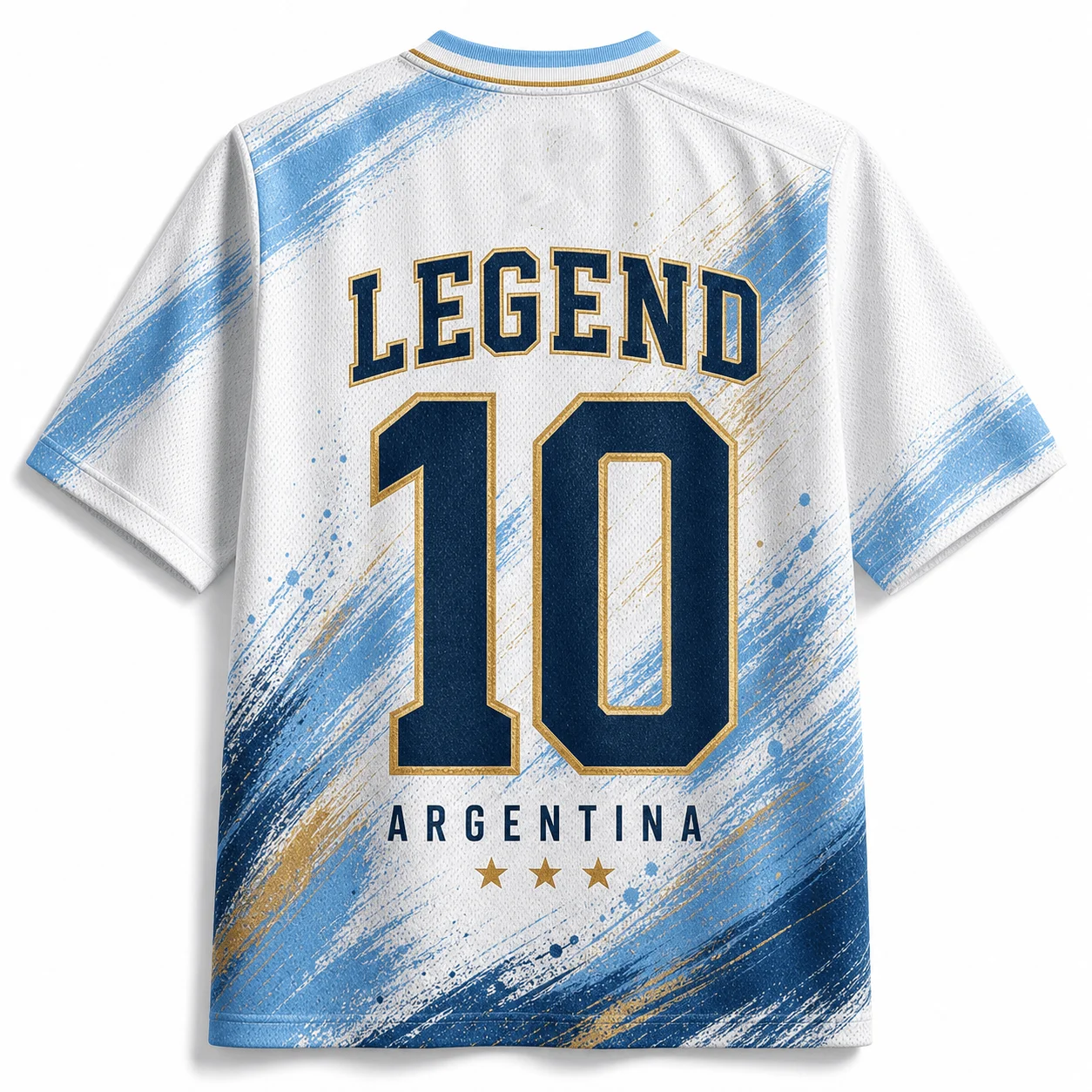 2026 Argentina # 10 Summer Jersey Special Edition Male and Female Fan Commemorative Breathable Loose T-shirt