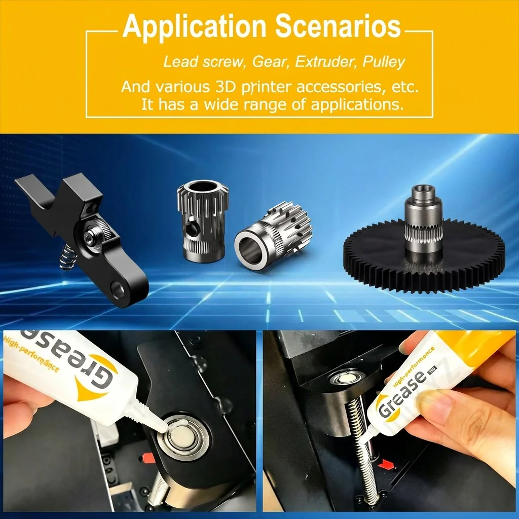 3D-Drucker 5-in-1-Wartungsset, Schmieröl, Hochleistungs-Fett, Reinigungsbürste für Bambu Lab Creality Ender 3D-Teile – Detail 8