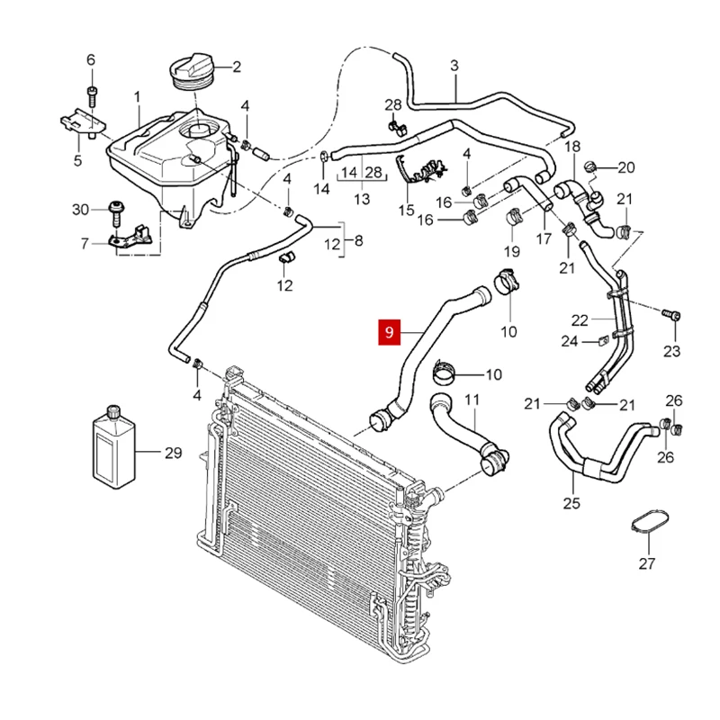 Ca ye nn e motor Coolant cooling Coolant compensation tank Coolant hoses motor Coolant cooling Coolant hoses