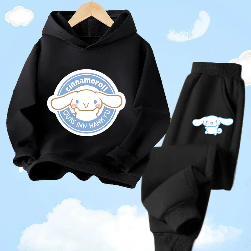 Lovely laurel dog Girls Kids hoodie Set 3-14 Spring Girls Boys Birthday Gift Fashion casual hoodie + pants