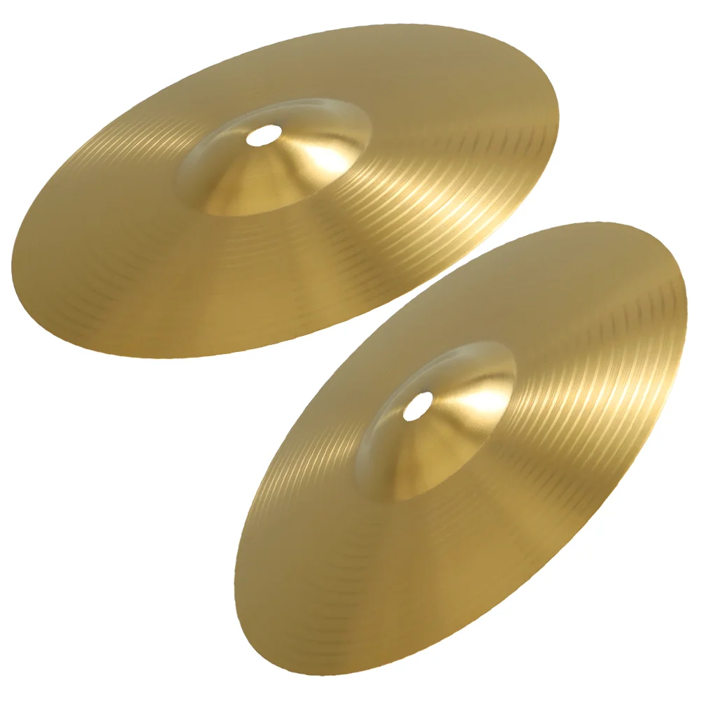 

2 Pcs Electronic Jazz Drum Cymbals Percussion 1950X1950X020CM Brass Practice Splash