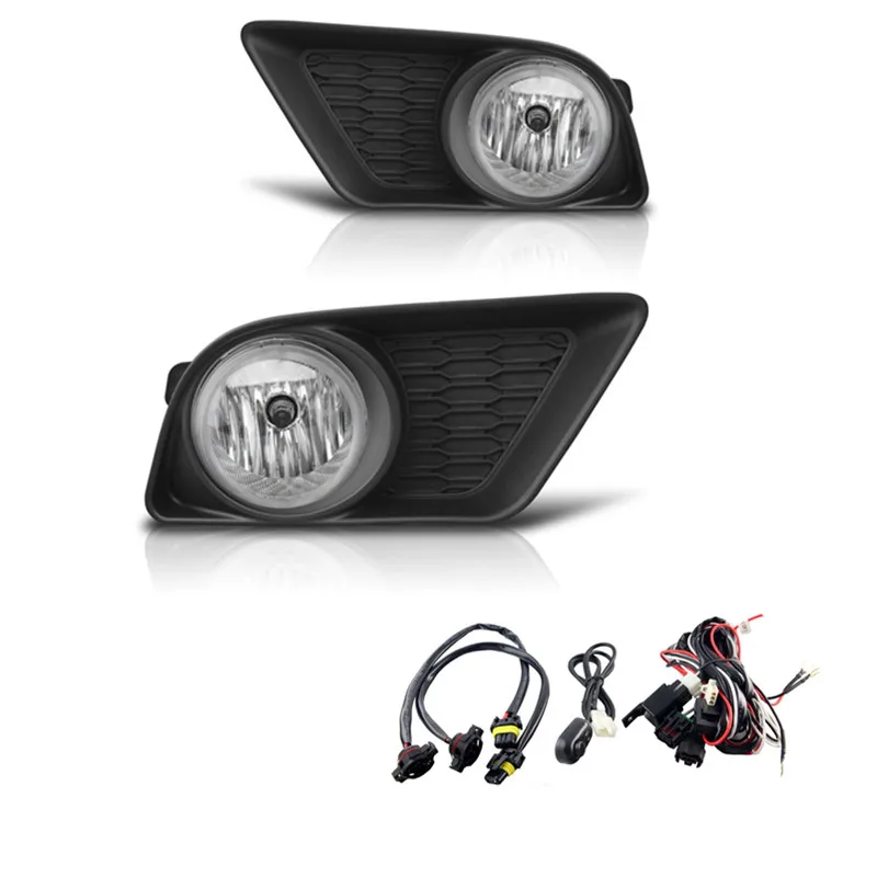 Pair Fog Light For 2011-2014 Dodge Charger front bumper Lamps +Wiring+Switch Kit Clear Lens assembly