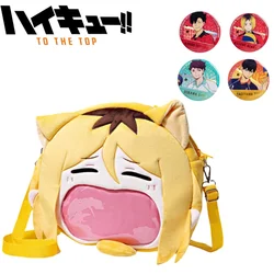 Bandai Haikyu!! Plush Backpack Cartoon Solitary Skills Honing Itabag Anime Peripherals Badge Storage Two-dimensional Girl Gifts