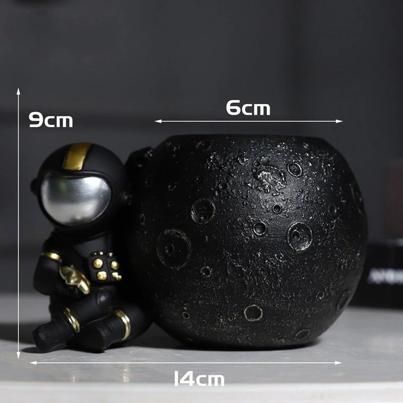 책상 우주비행사 펜꽂이 입상, 실내 장식 책장 사무실 우주비행사 조각상
