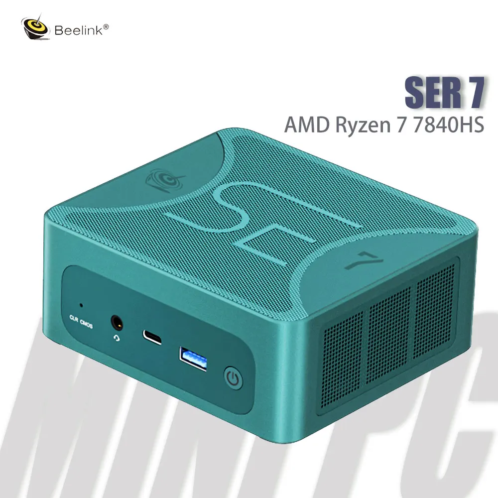 

Beelink SER7 Gaming Mini Pc AMD Ryzen 7 7840HS 32GB DDR5 1TB SSD WIFI6 BT5.2 DP LAN Games Desktop Computer Laptop Office Home