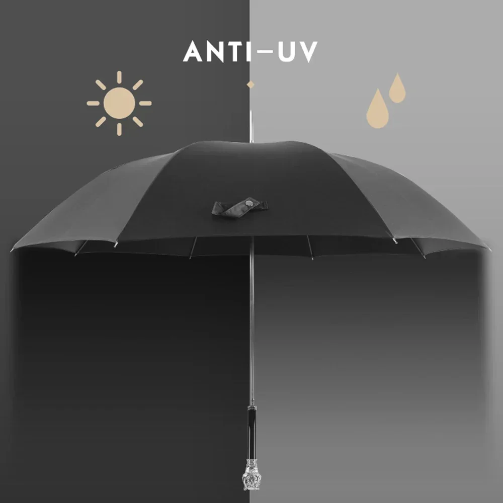 

Creative Skull Long Handle High Density Umbrella Male and Female Students Rainproof Sunscreen Black Glue Umbrellas Birthday Gift