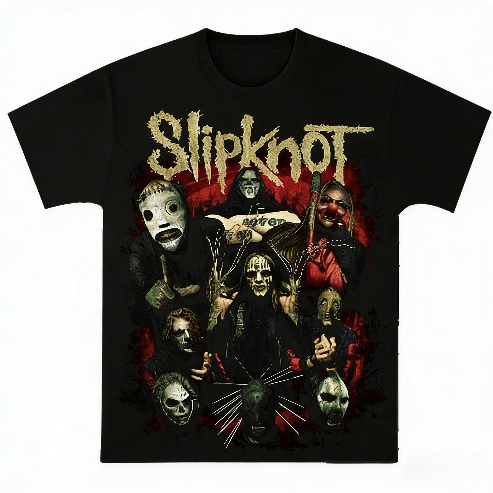 Slipknot metal band Come Play Dying retro 3D men's and women's T-shirts street Harajuku American short sleeved men's clothing