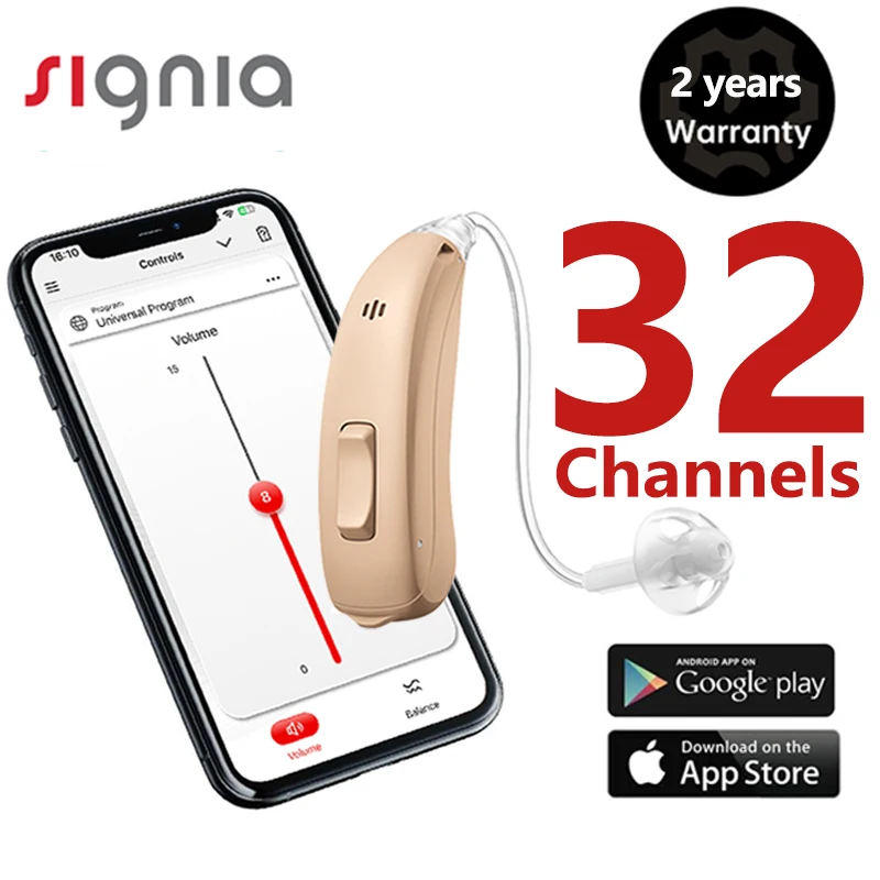 Signia 32 kanäle digitale hörgeräte hd hoch leistungs hörgerät mit tinnitus therapie funktion