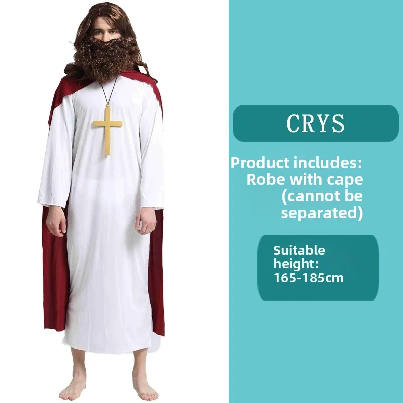 Loween jésus Costume prêtre Performance Par masquage Production chinoise 2024 printemps saisonnier dames Faion scène porter