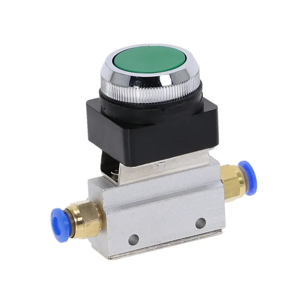 

1pcs Mechanical valve 1/8" Thread 2 Position 3 Way Green Flat Push Button Momentary Pneumatic Valve MOV-321PP