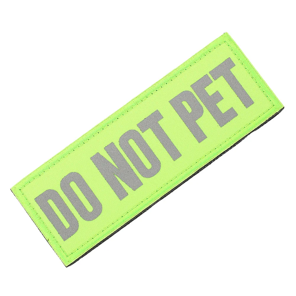 Do Not Pet Service Dog Patch Reflective Night Safety Training Accessory for Harness Vest Collar Leash Working Dogs Gear