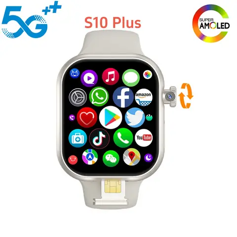 VP29 스마트워치 5G 안드로이드 256GB 스토리지, 4G/5G LTE SIM 카드, GPS 와이파이, 2.29 인치 490*580 아몰레드 스마트 워치, 8MP 로터리 카메라 포함 VP29 스마트워치 5G 안드로이드 256GB 스토리지, 4G/5G LTE SIM 카드, GPS 와이파이, 2.29 인치 490*580 아몰레드 스마트 워치, 8MP 로터리 카메라 포함