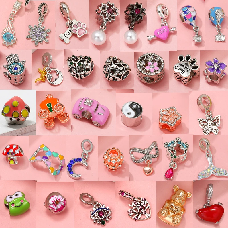 2Pcs/lot Newly Arrived Crystal Bead Pendant Fits Charm Bracelet Necklace DIY Accessories For Women Jewlry Gifts Dropshipping