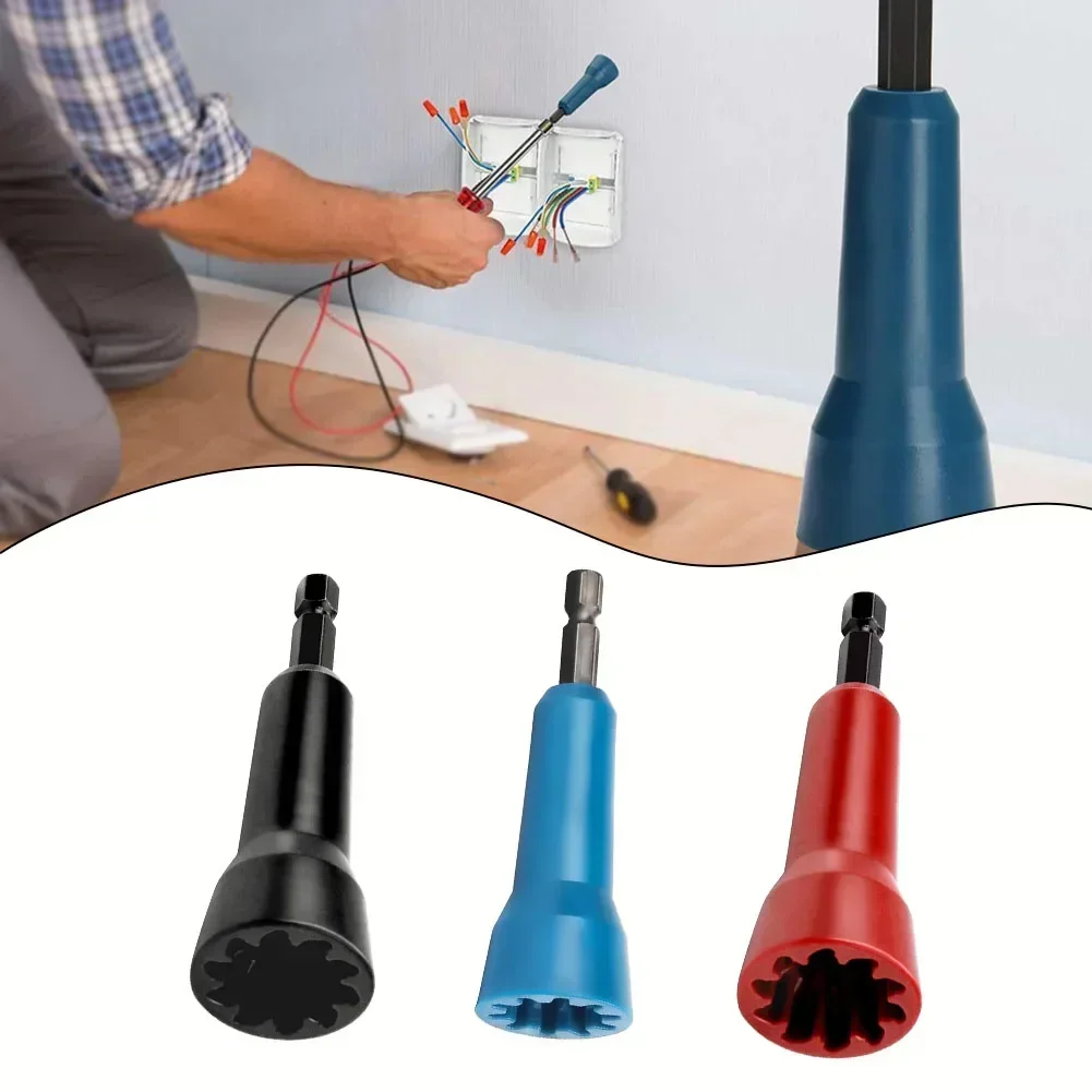 Connecteur de torsion de fil d'électricien, torsion rapide, outils à main, douille, tige hexagonale, torsion rapide, 1/4 ", 1PC