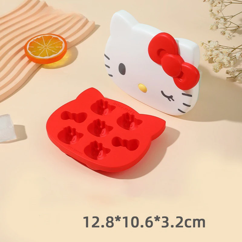 Cute Cartoon Kitty Hangyodon Modeling Food Grade Silicone for Household Use Ice Tray Refrigerator Household Ice Storage Box