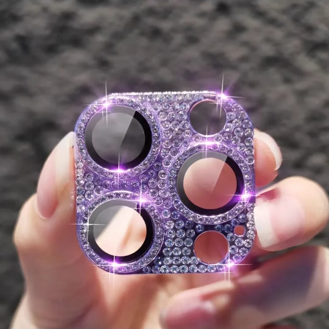 Camera Lens Protector Diamond Ring Tempered Glass Cover For IPhone 16 14 Plus 13 Pro Max 12 IPhone15 Pro Protection Accessories