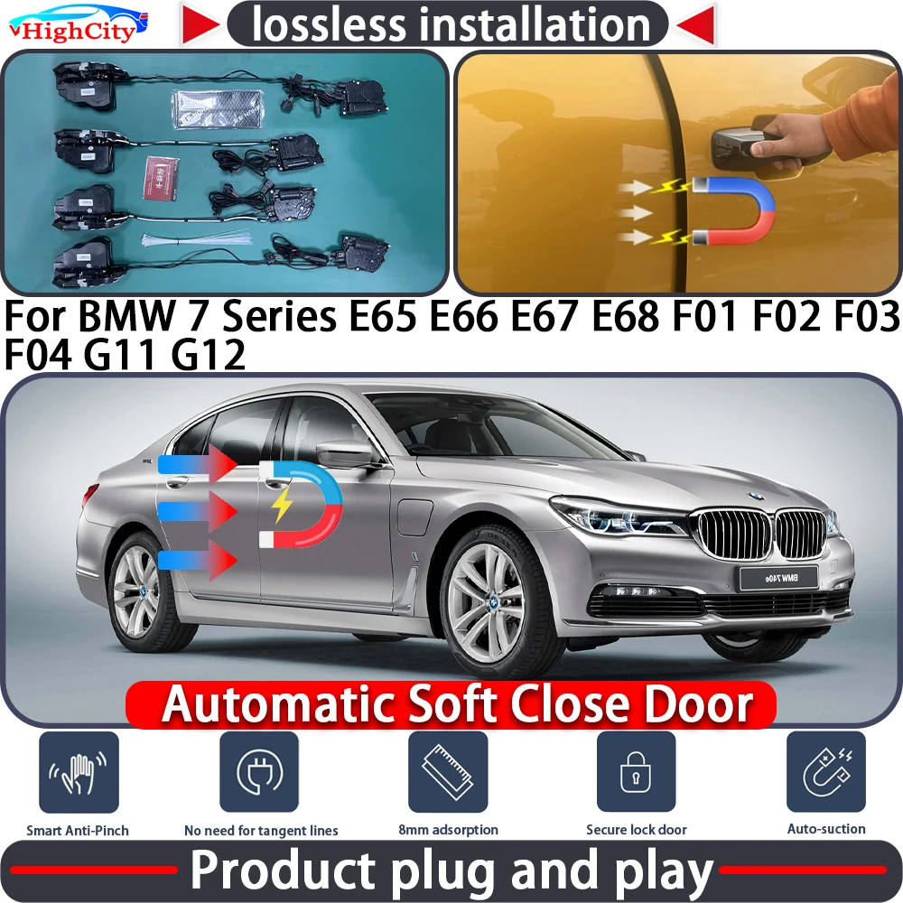 

Electric Closing Door Lock Actuator for BMW 7 Series E65 E66 E67 E68 F01 F02 F03 F04 G11 G12 Soft Close Power Latch System Auto