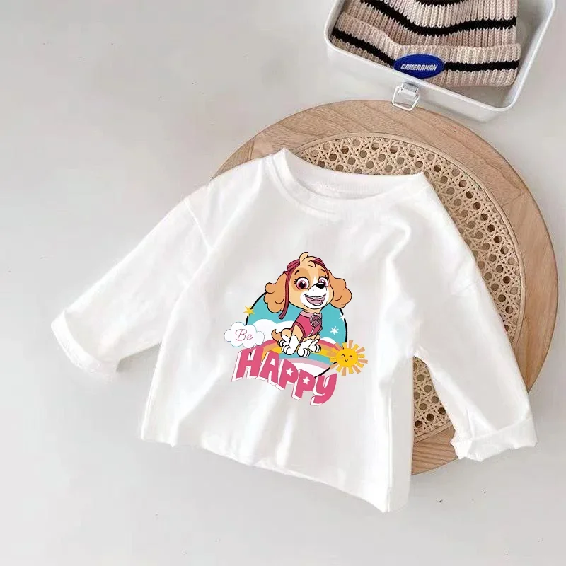 Paw Patrol Kids Clothes Spring Autumn Girls & Boys Clothing Special Shirts Cute Chase Sweat-Absorbing Skin-friendly Long Sleeves