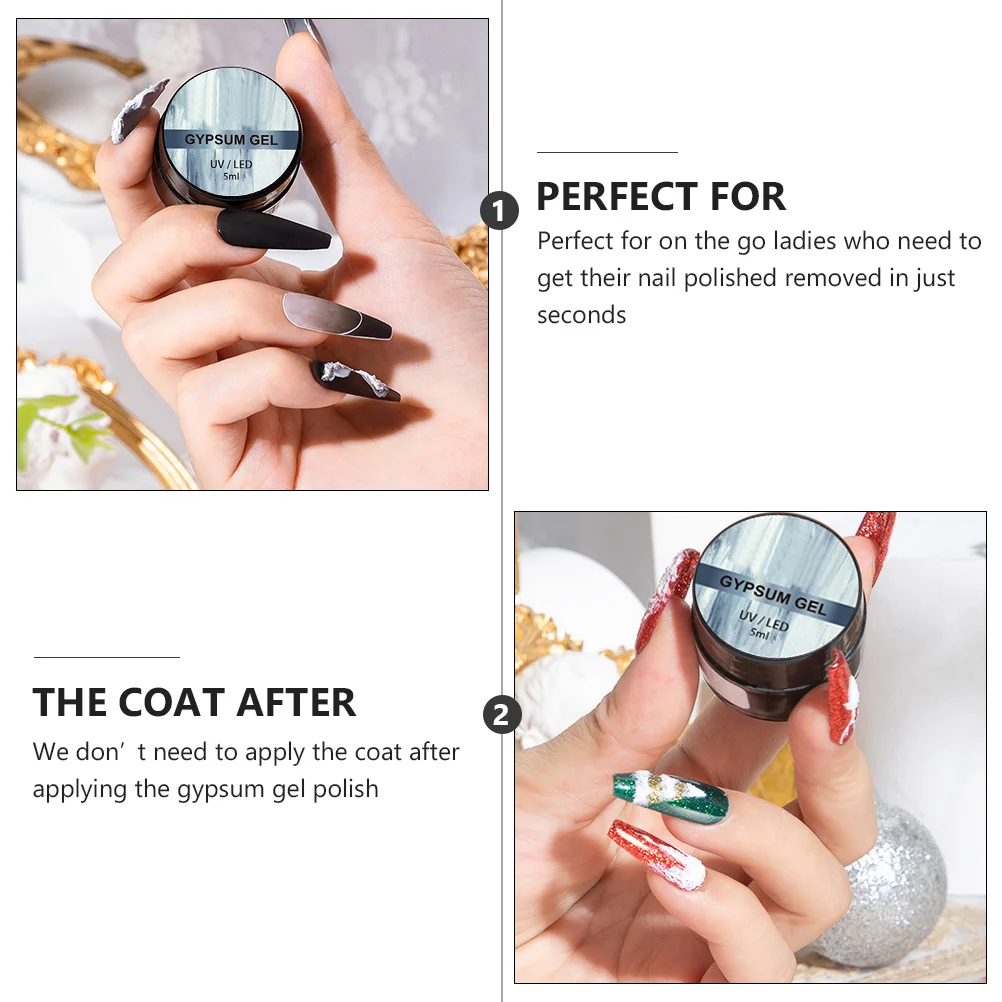 Matter Nagellack, 3 Gläser, 3D-Modellierung, Schnitzerei, Gipsgel, nicht trocknende Nagelhaut, schnelle Entfernung für unterwegs, Damen-Nagelgeschäftszubehör