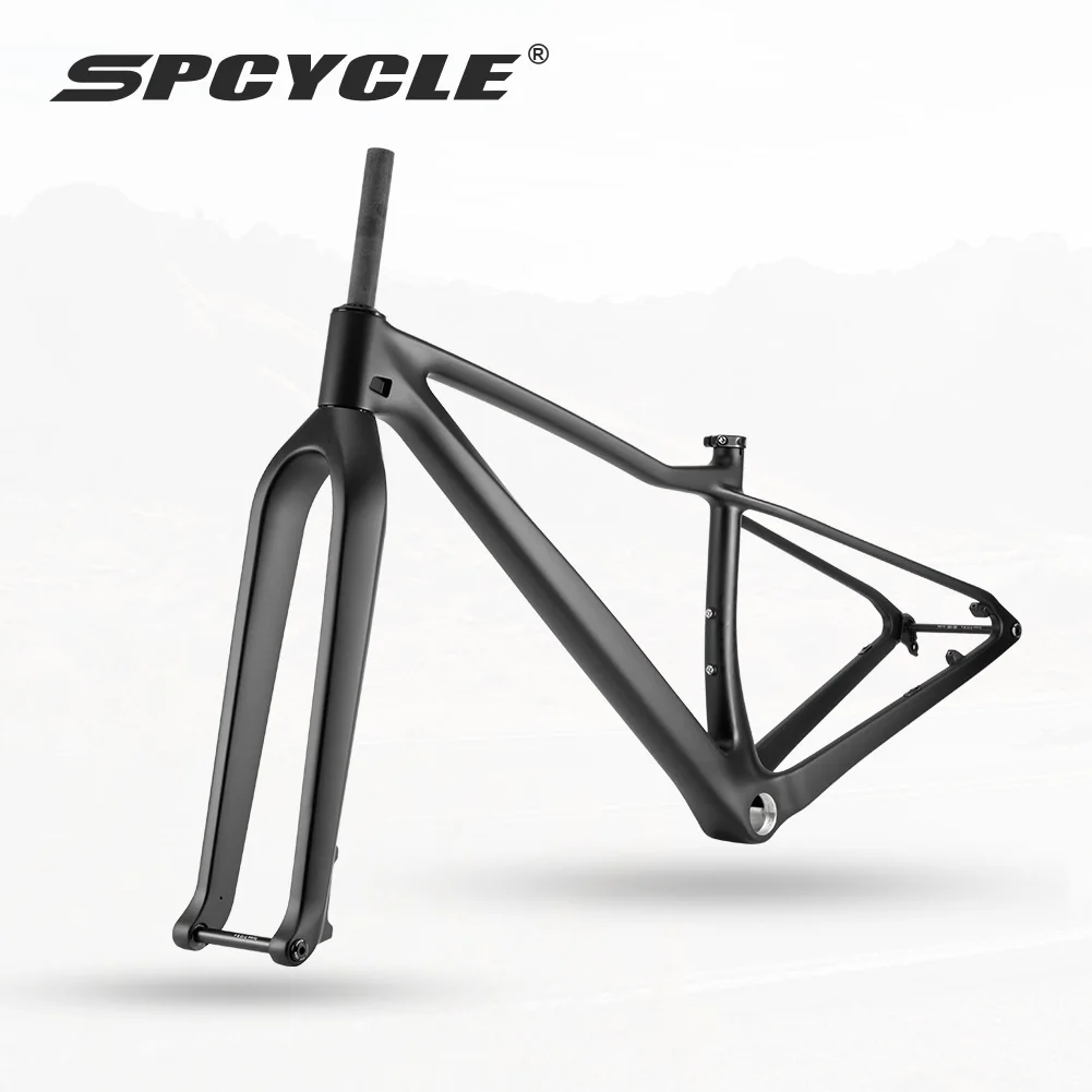 Spcycle 2027 Nowa rama karbonowa MTB 32er, zestaw ramy roweru górskiego typu hardtail 32er z sztywnym widelcem karbonowym 32.