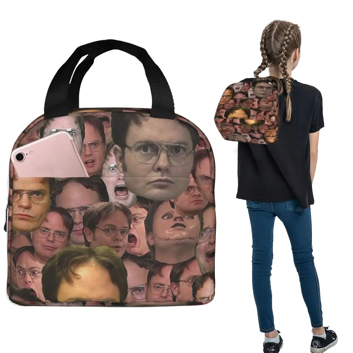 

Изолированная сумка для обеда Dwight Schrute Club для женщин и детей, портативные коробки для еды, термосумка для ланча