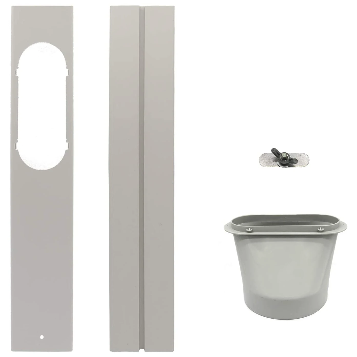 Kit de ventana de CA, ventilación de ventana deslizante, adecuado para manguera de aire acondicionado móvil con 5,9 pulgadas/15cm