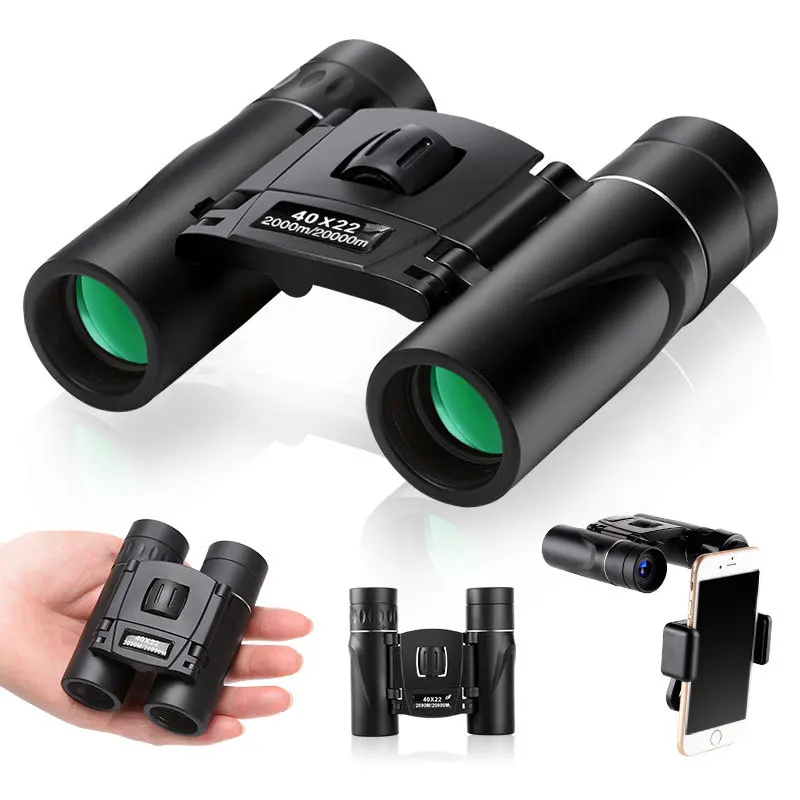 Mini Green Film Low Light Night Vision Binoculars Portable Outdoor Mountaineering Concert Viewing High Definition Binoculars