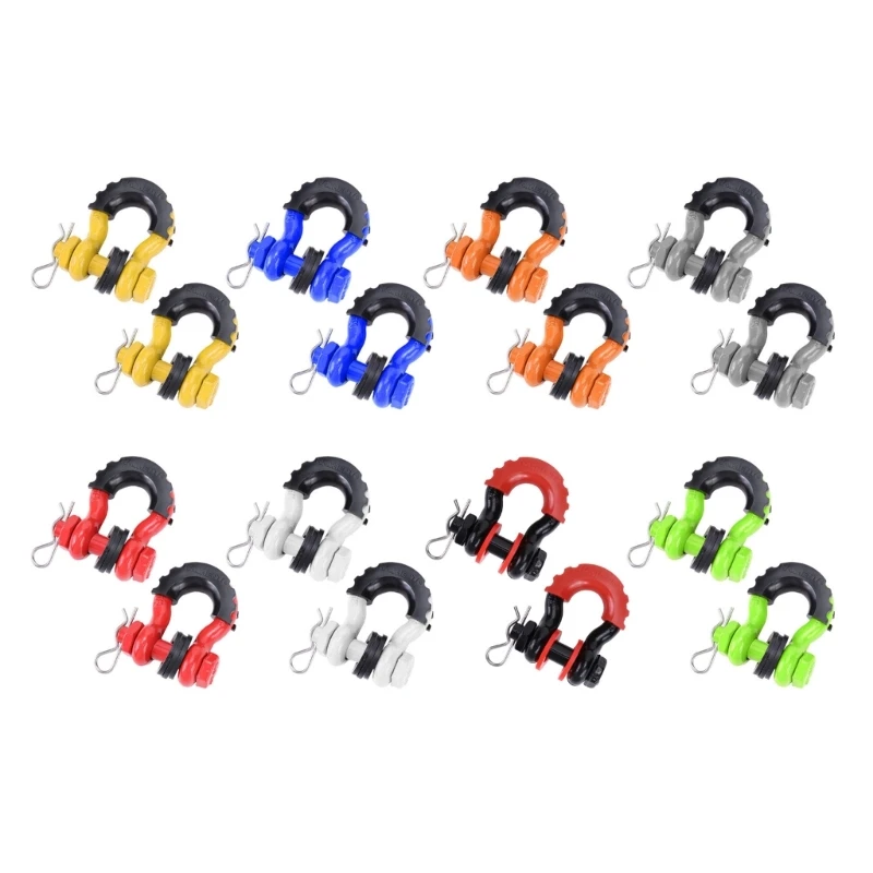 

5/8" 18mm Pin Off-road Recovery Towing Gear Anti-Rust D-ring Bow Shackle 2Pcs Dropship