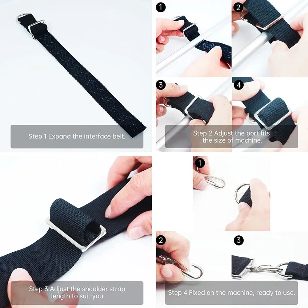 Imagem -02 - Alça de Ombro Preta Embutida Antiderrapante Cola Aparador de Folhas Soprador Multi Cabeça Sistema Ferramentas Elétricas de Jardim Acessórios 1pc