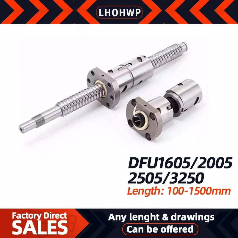 

Новинка DFU1605/DFU2005/DFU2505/DFU3205 набор: шариковый винт С7 в любом длине с концевой обработкой + шариковая гайка DFU1605/2005/2505/3205