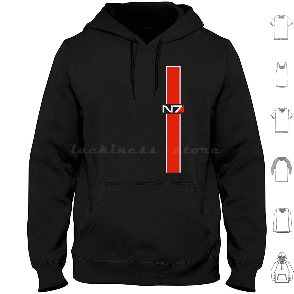The Red Line Hoodies Long Sleeve N7 Alliance N7 Program Gaming Video Games Games Masseffect Commandershepard Shepard