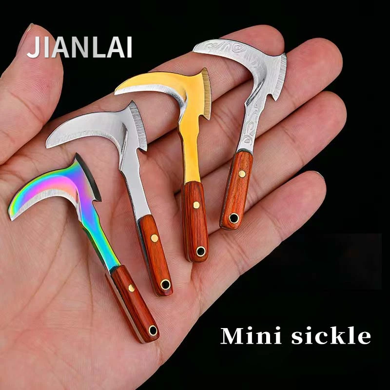 Cuchillo pequeño multiusos con forma de hoz para abrir cajas - imagen 4