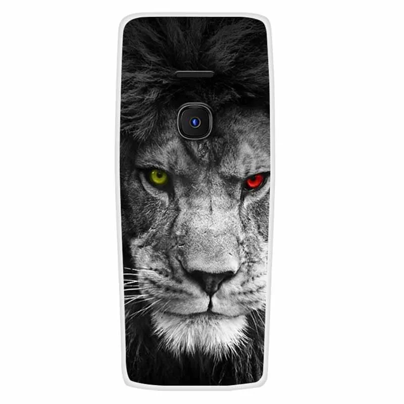 For Nokia 8210 4G Case Soft Silicone Owl Wolf Fashion Back Covers for Nokia 6300 4G Cases Lovely Painted Marble Protection Bags