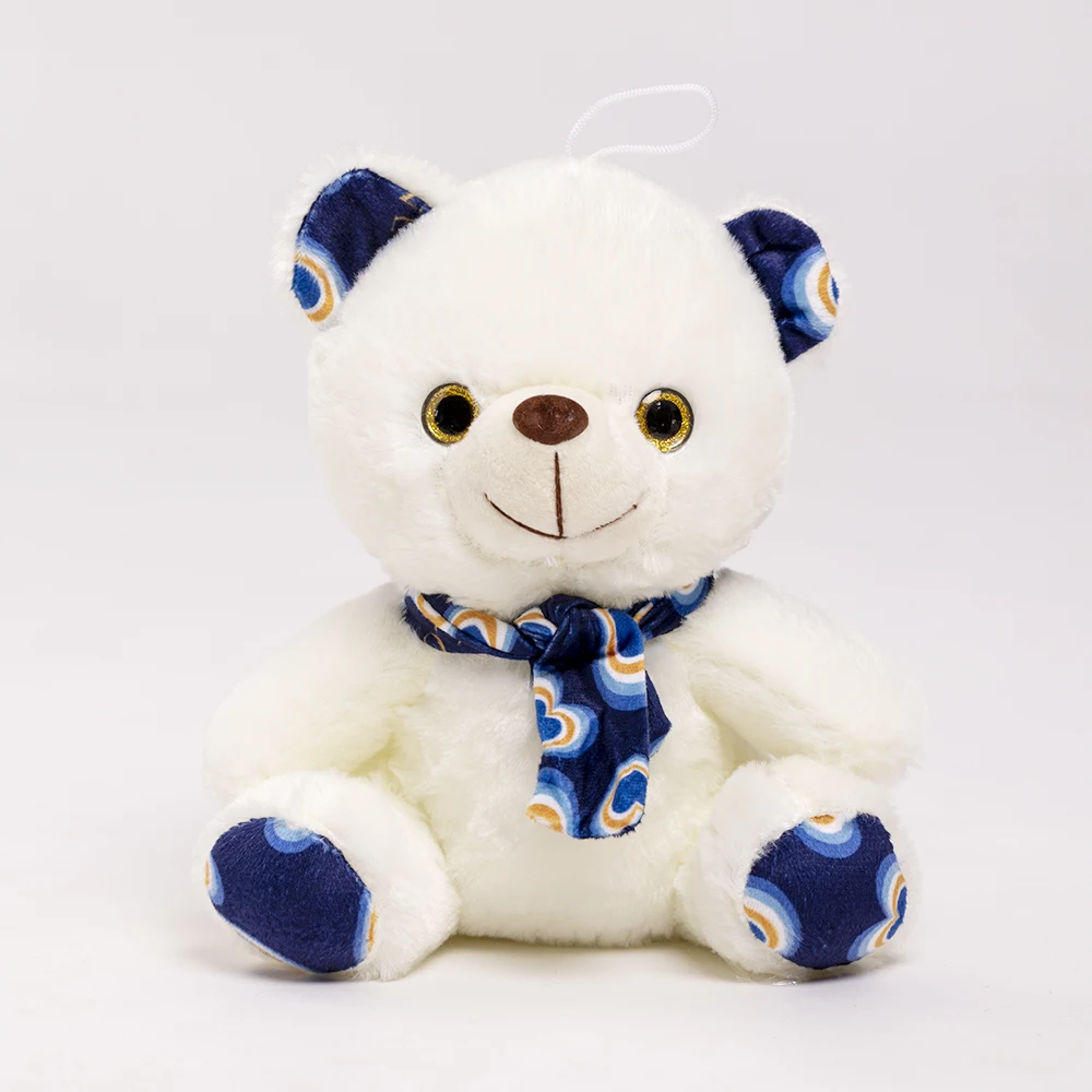 Cute Bear Plush Toy 20cm Stuffed Animals Teddy Bear with Scarf Soft Doll Kids Toys Birthday Gift