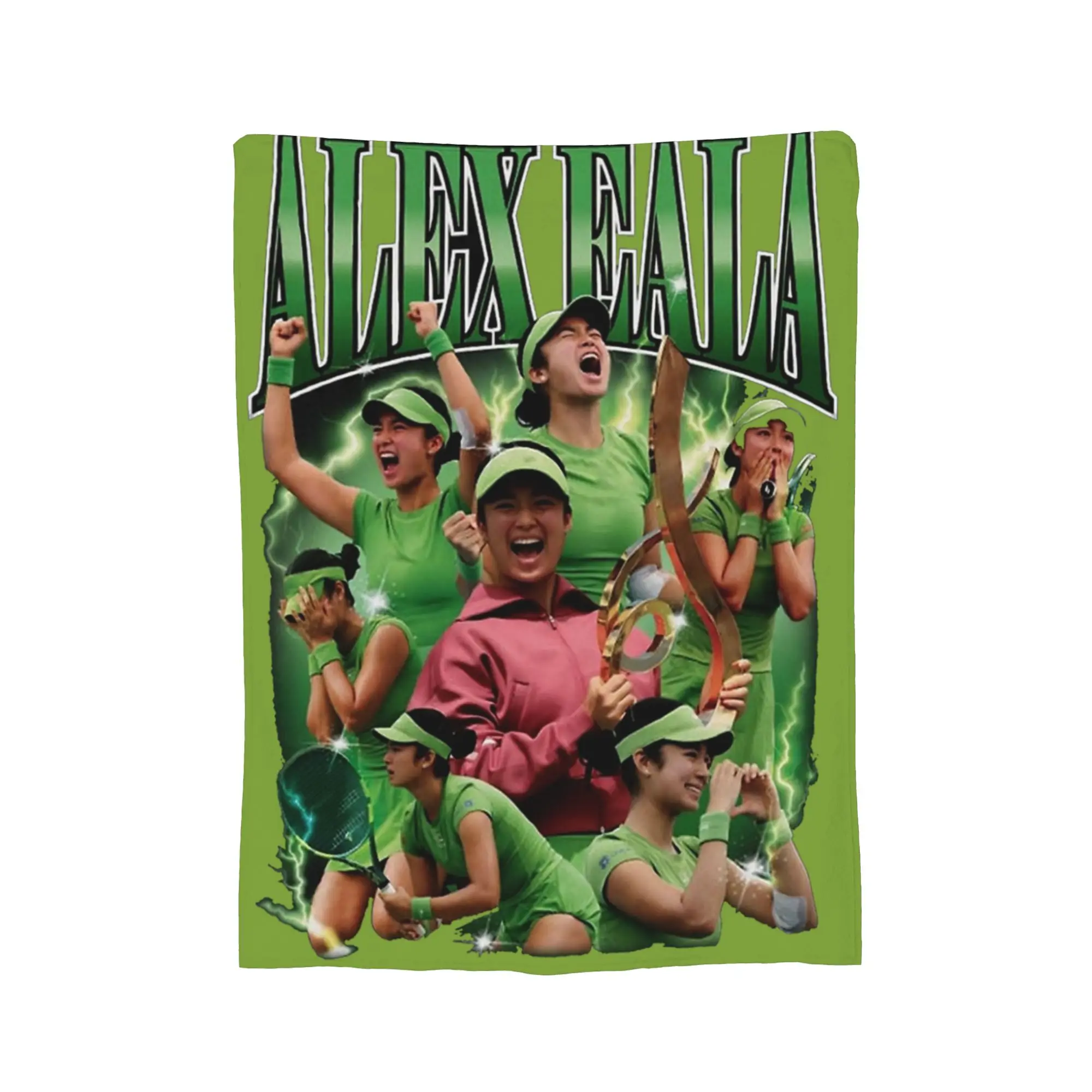 Alex Eala Fleece Blankets Tennis Player Vintage Throw Blankets for Bed Sofa Couch 150*125cm Bedspread