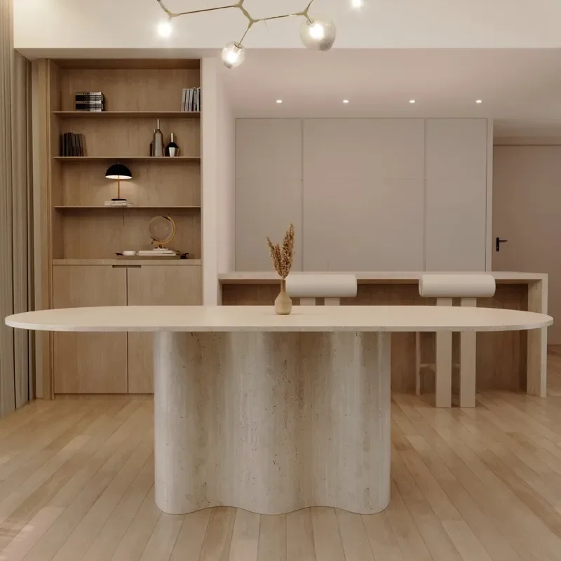 Обеденный стол Kumusi Furniture Venezia Travertine Oval